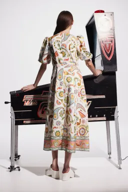 Alemais Arcade Midi Dress Print Size AU 8  for rent on The Volte - image 2
