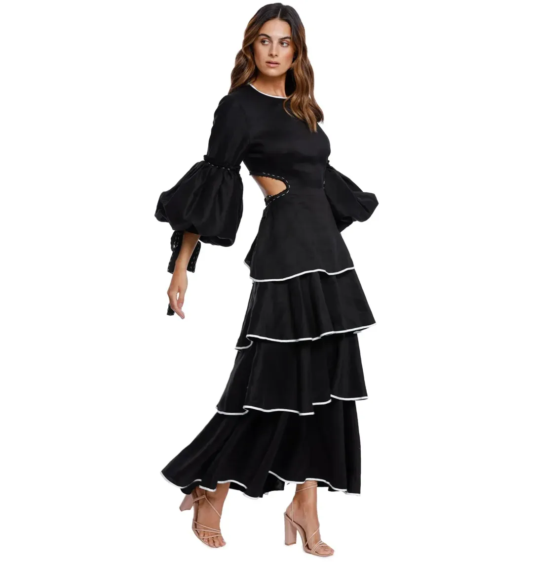 Aje Gracious Cut Out Dress Black Size AU 8 for rent on The Volte - main image