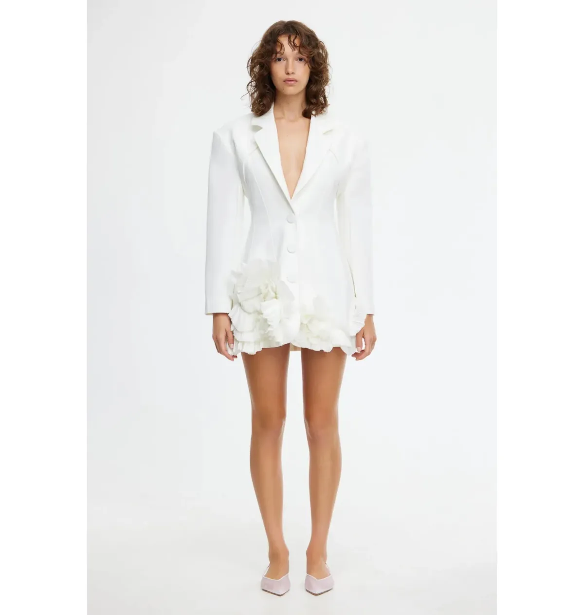 Acler Hampstead Blazer Dress In Ivory Size AU 10  for rent on The Volte - main image