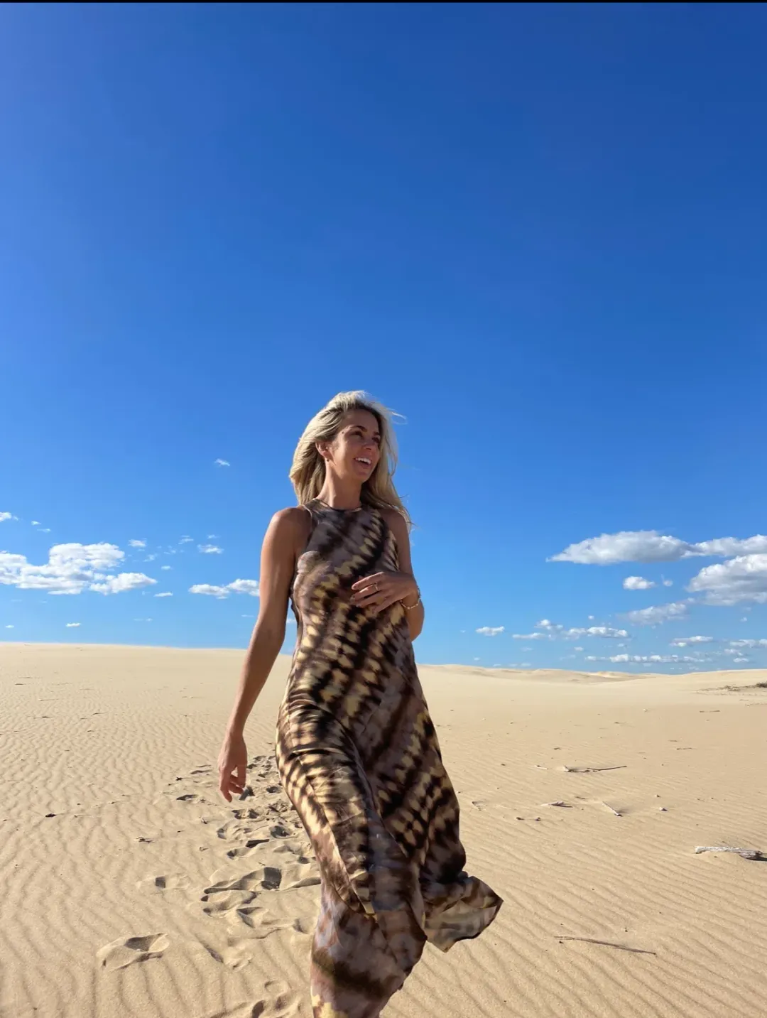 Dissh Gabi Tie Dye Viscose Midi Dress Lilac Size 6 for rent on The Volte - main image