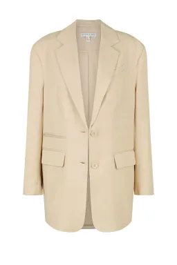 Shona Joy Sara Oversized Tailored Blazer Sand Size 8 for rent on The Volte - image 3