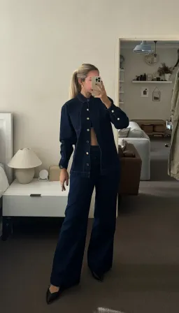 Seed Heritage Denim Classic Shirt Size 6 & Pocket High Waisted Jeans Size 10 Set Neptune Wash for rent on The Volte - image 7