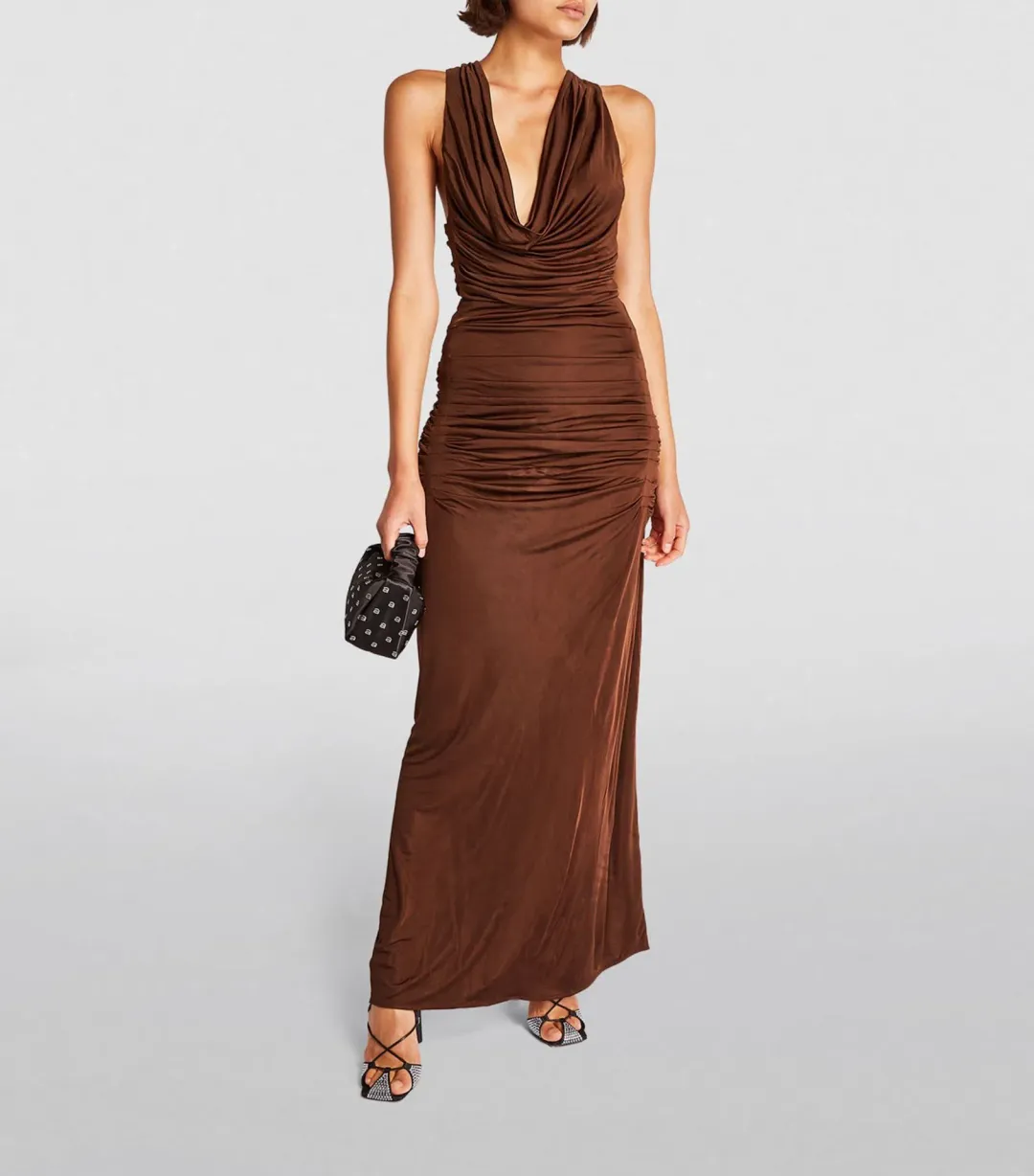 Gauge81 Ina Maxi Dress Brown Size 8 for rent on The Volte - main image