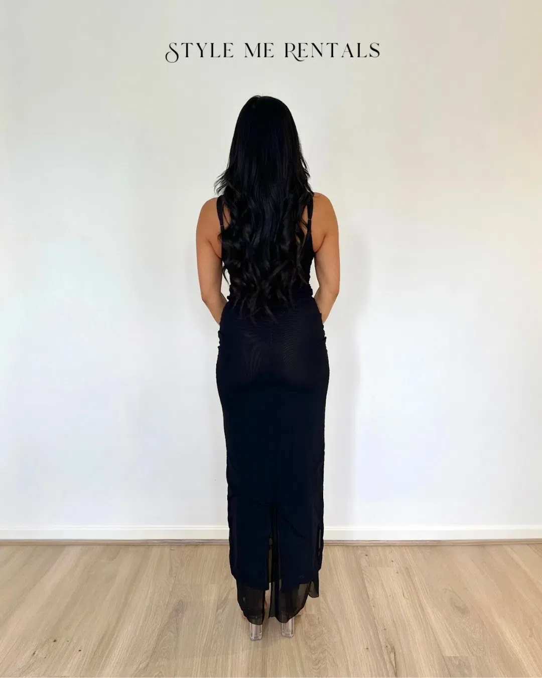 Jefre Sèi Papaya Midi Dress Papaya Print Black Size S for rent on The Volte - main image