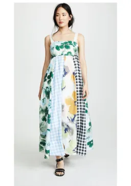 Lee Mathews Bridget Mixed Print Apron Dress In Multi Size 6 for rent on The Volte - image 3