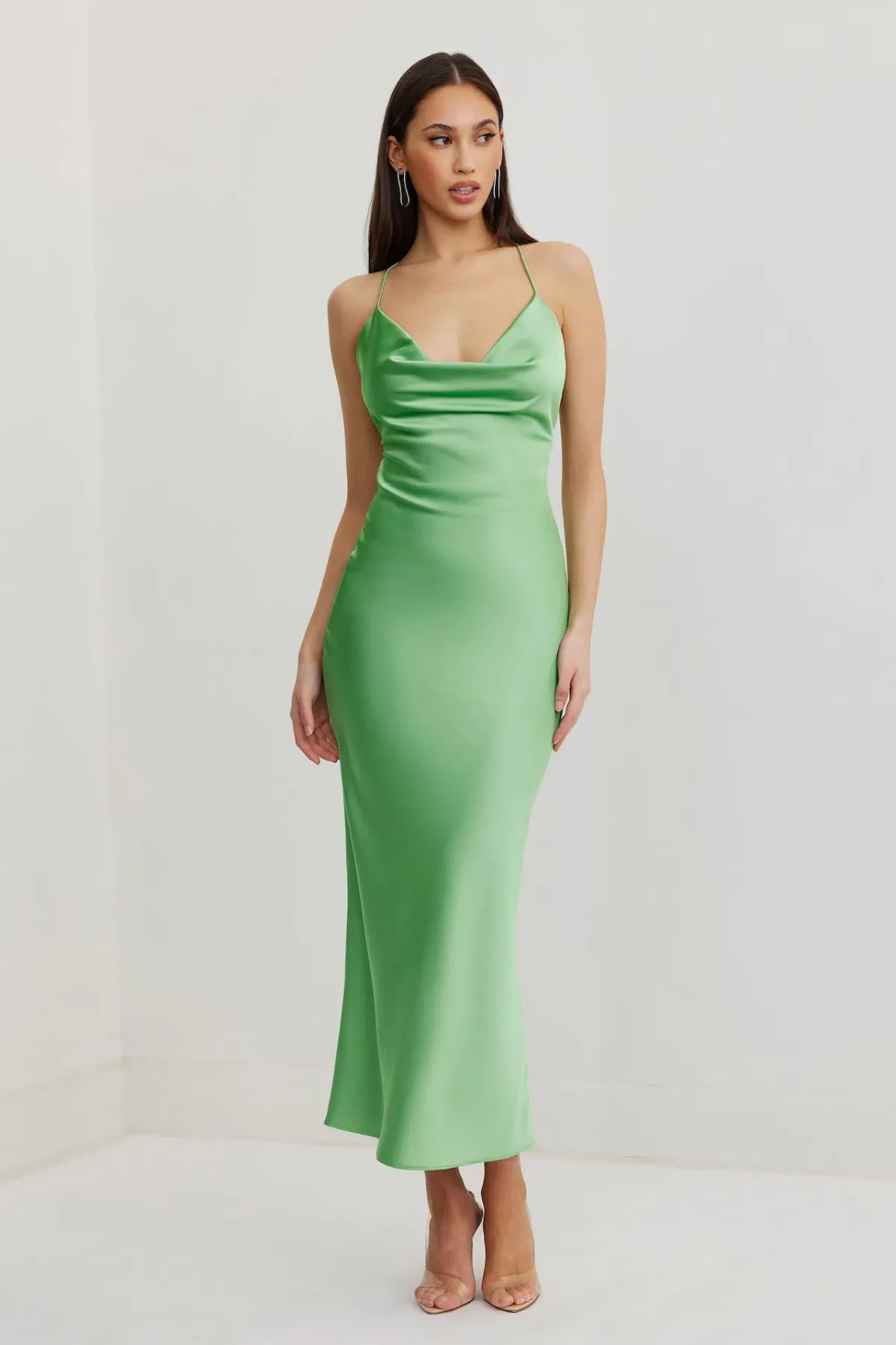 Lexi Dove Dress in Kiwi Green Size 10 for rent on The Volte - main image