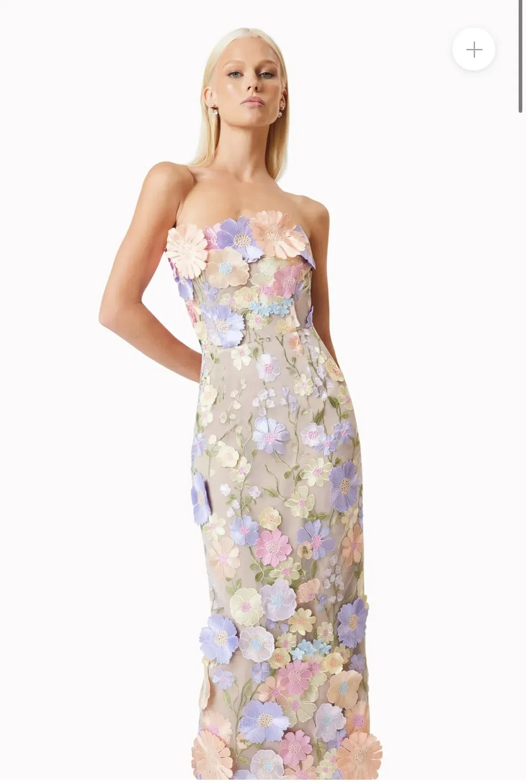 Elliatt Helena Strapless Midi in Purple  for rent on The Volte - main image