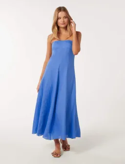 Forever New Kimberly Strapless Midi Dress in Blue  for rent on The Volte - image 1