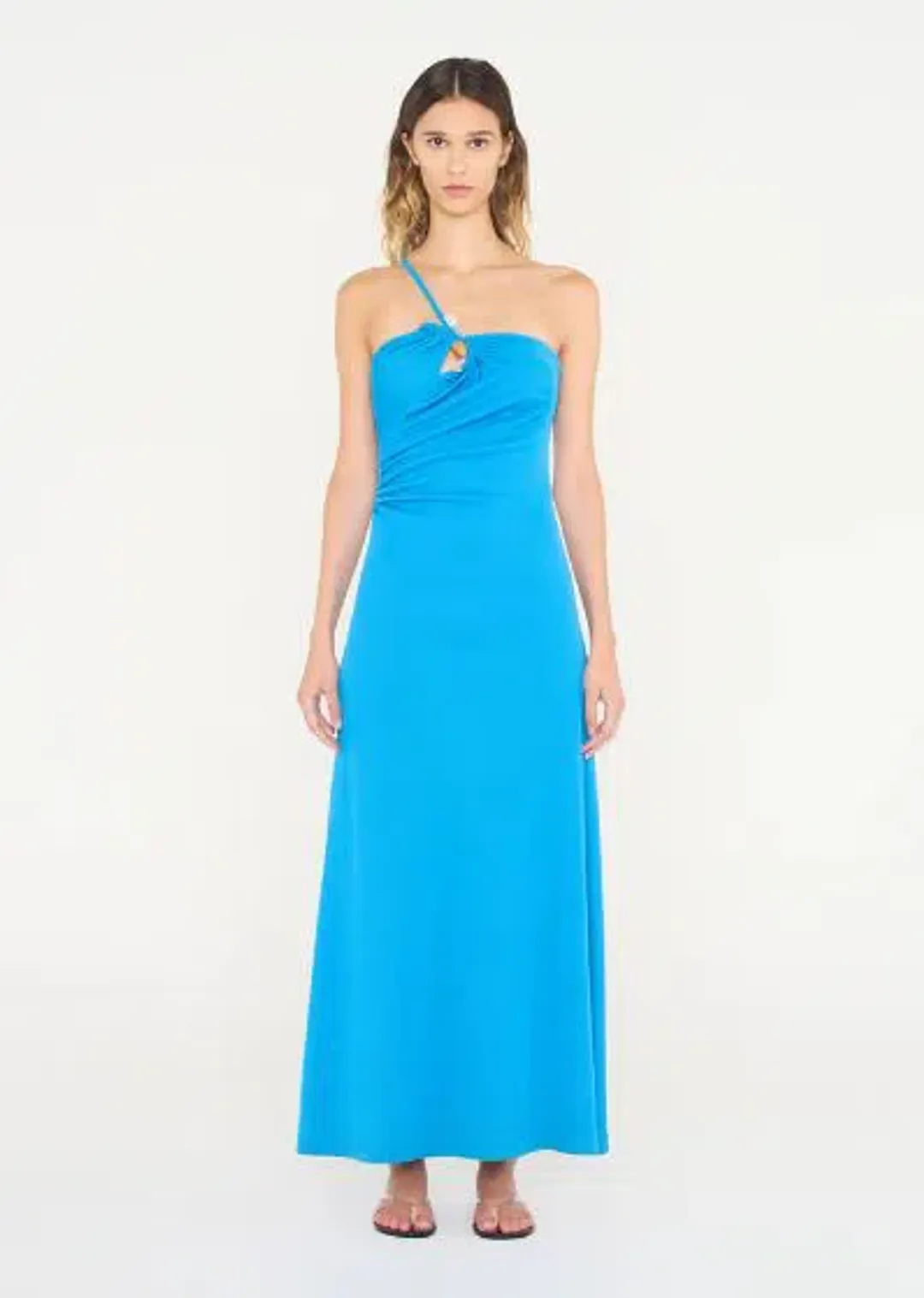 Christopher Esber Concave Stone Cami Dress in Boston Blue Size 8 for rent on The Volte - main image