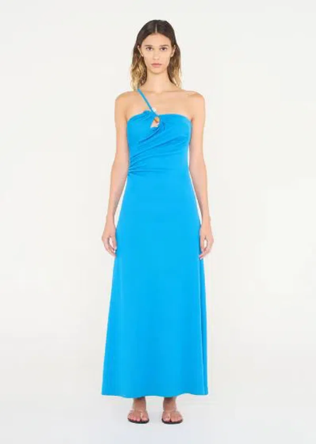 Christopher Esber Concave Stone Cami Dress in Boston Blue Size 8 for rent on The Volte - main image