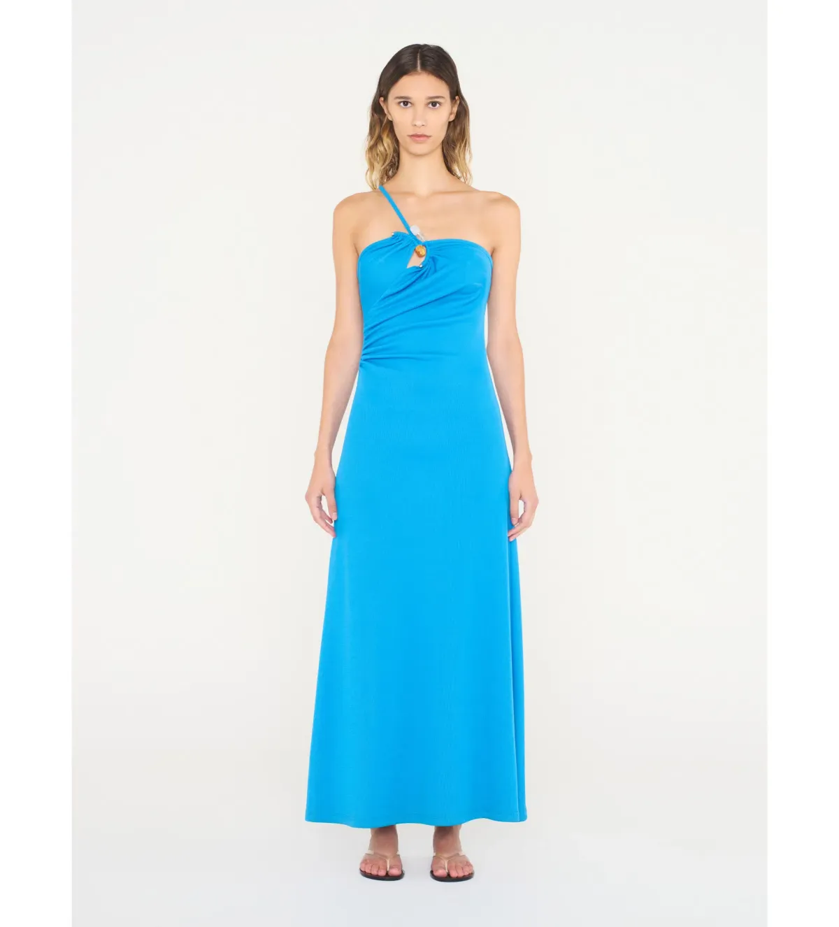 Christopher Esber Concave Stone Cami Dress in Boston Blue Size 10 for rent on The Volte - main image