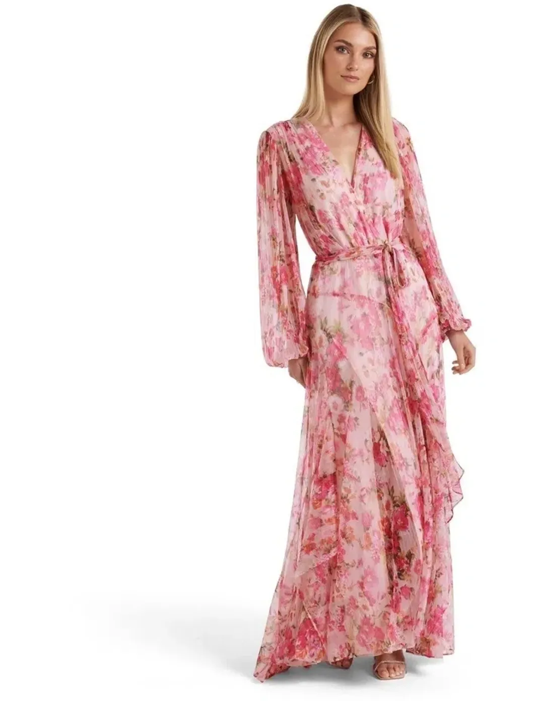 Forever New Regan Cascade Plisse Maxi Dress Floral Size 16 for rent on The Volte - main image