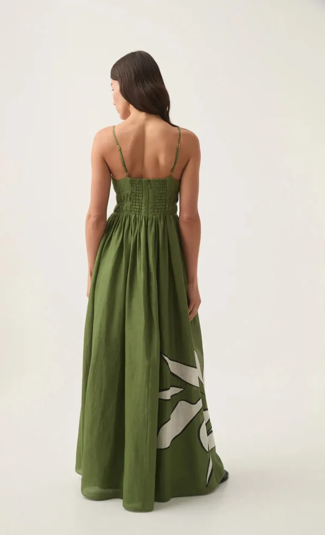 Aje Planetary Maxi Dress Abstract Fern Size 14 for rent on The Volte - main image