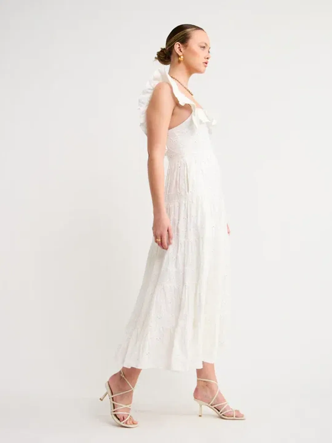 Palm Noosa Leon Midi Dress in White Size 6 for rent on The Volte - main image
