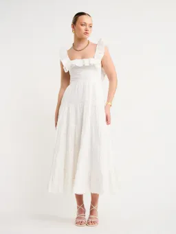 Palm Noosa Leon Midi Dress in White Size 6 for rent on The Volte - image 1