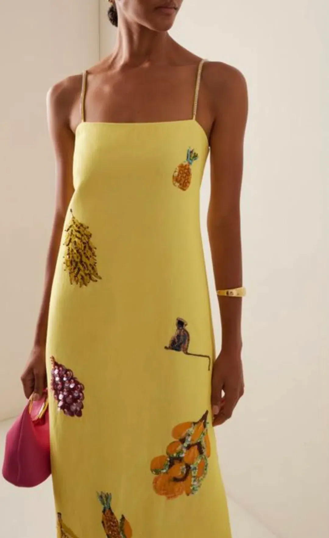 Alemais Diamond Dancer Midi Dress Yellow Size 8 for rent on The Volte - main image
