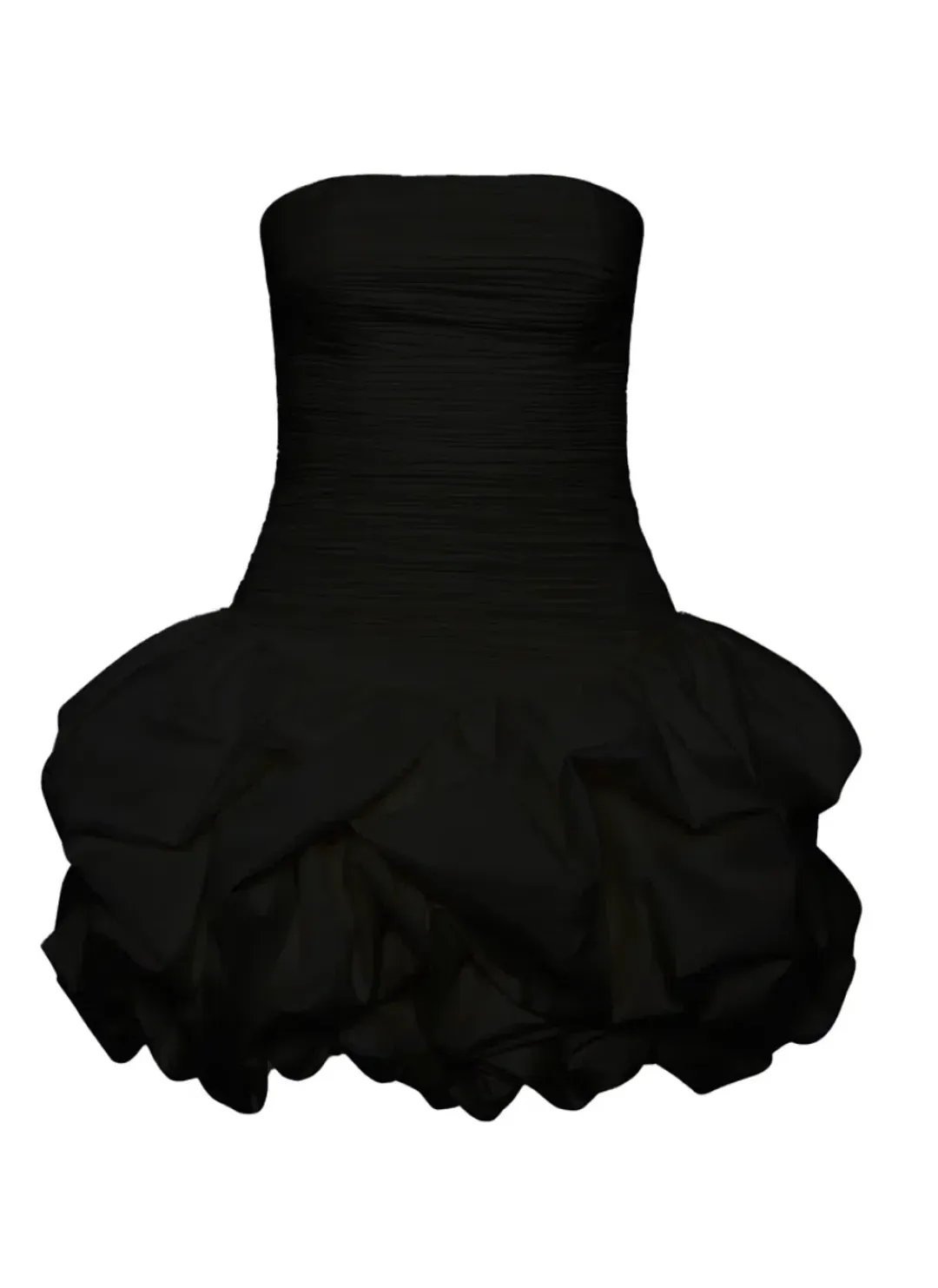Aje Violette Bubble Hem Mini Dress Black Size 6 for rent on The Volte - main image