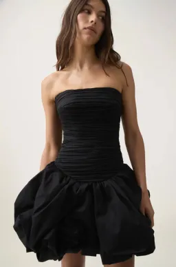 Aje Violette Bubble Hem Mini Dress Black Size 6 for rent on The Volte - image 4