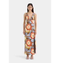 Sir The Label Avery V Neck Midi Dress in Camellia Print Size 4 / AU 14 for rent on The Volte - image 1