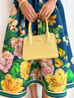 Alemais Lyla Halter Midi Dress Navy Floral Size AU 6  for rent on The Volte - image 4