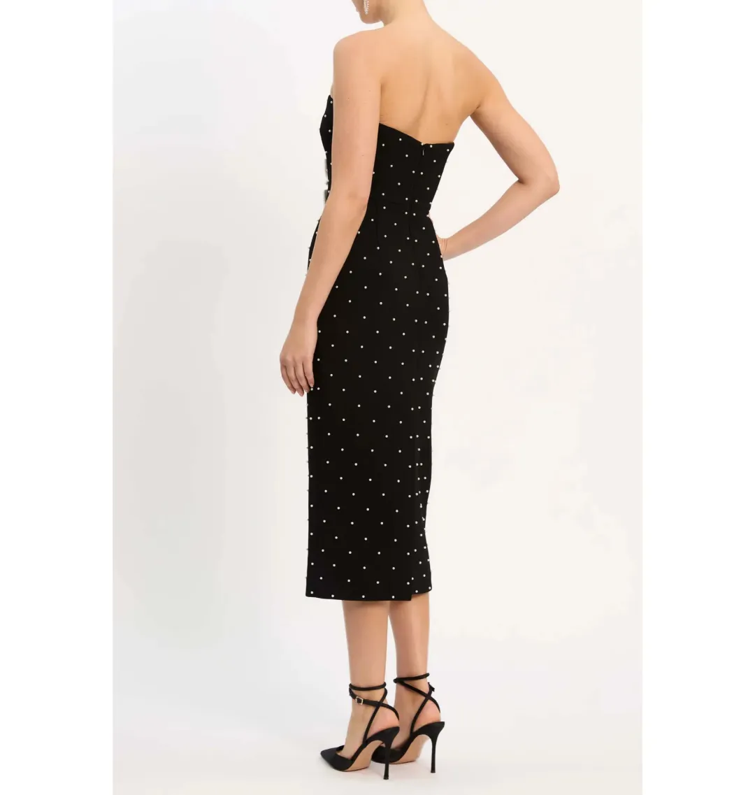 Rebecca Vallance Veronica Midi Dress in Black Size AU 10  for rent on The Volte - main image