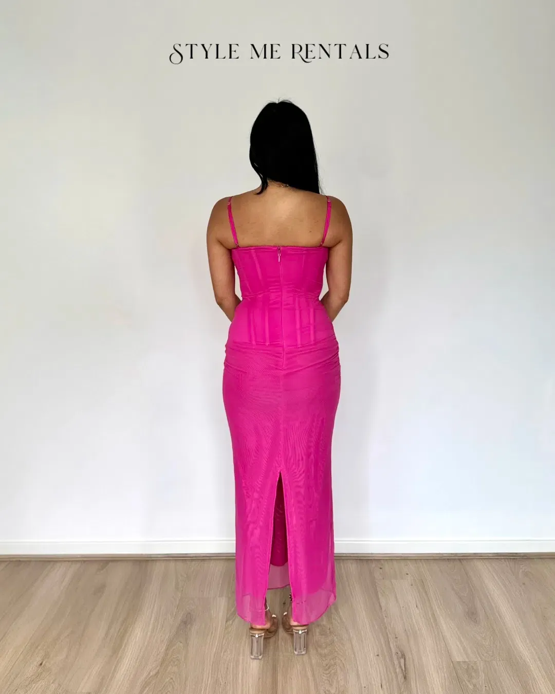 House of CB Nalini Maxi Dress Fuchsia Size XS Regular Cup for rent on The Volte - main image