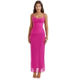 House of CB Oliviera Nalini Maxi Dress Fuchsia Size XS / AU 6 for rent on The Volte - image 1