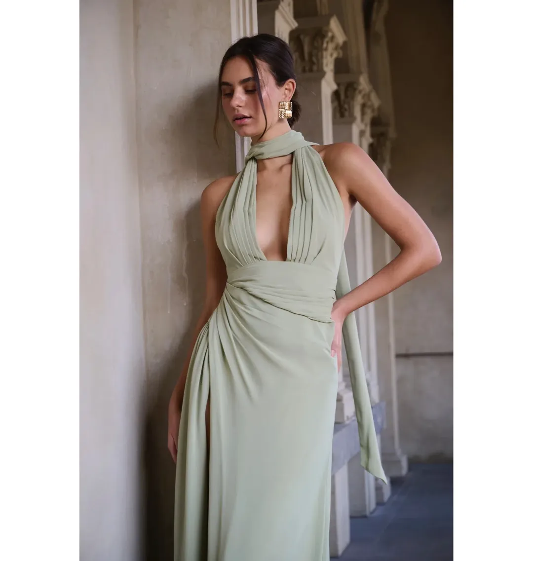 Calia Collection Antonia Dress Sage Size AU 8 for rent on The Volte - main image