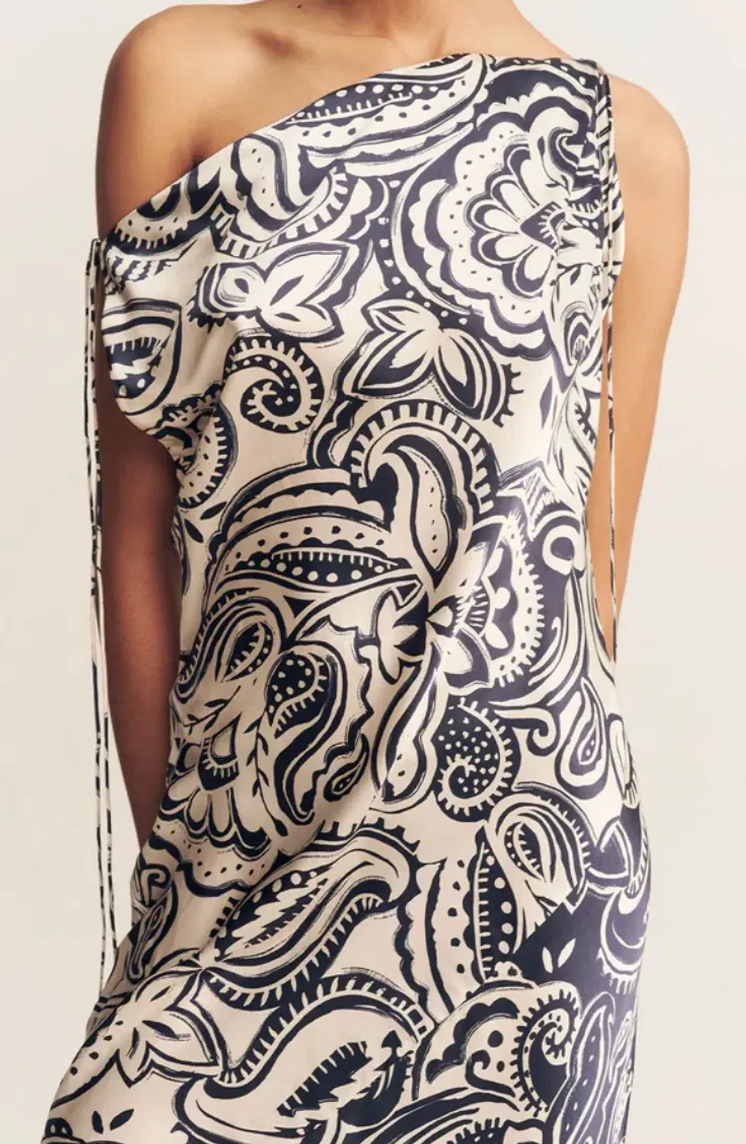 Shona Joy Anthea Silk Tie Maxi Dress Print Size 14 for rent on The Volte - main image