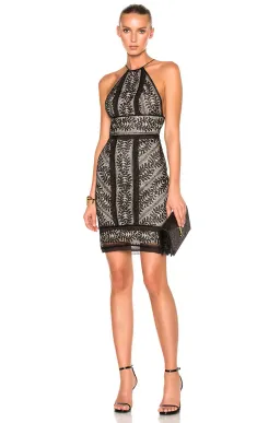 NWT Lover The Label Helix Lace Silk Halter Dress Black Size 10  for rent on The Volte - image 1