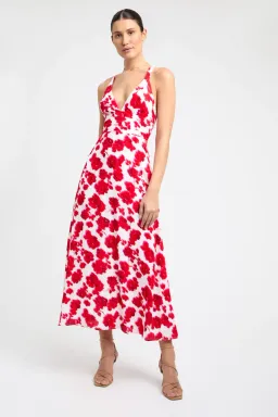 Kookai Bonita Vee Maxi Dress Red Floral Size 38 / AU 10 for rent on The Volte - image 4