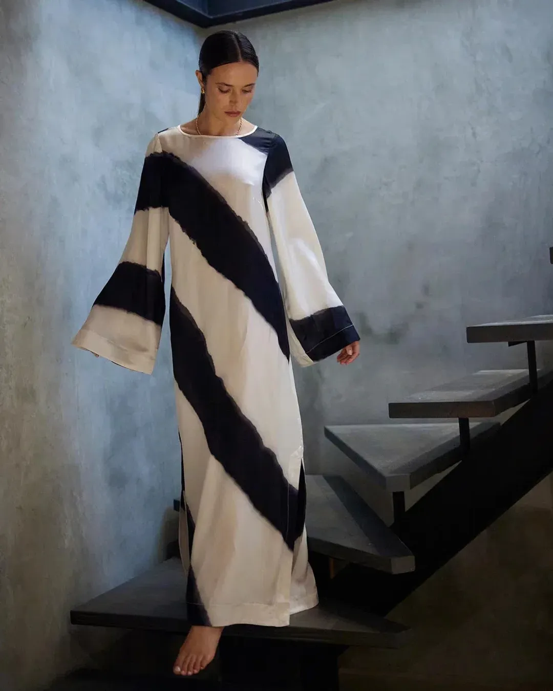 Aston Studio Heidi Dress Nero/Milk Size 14 for rent on The Volte - main image