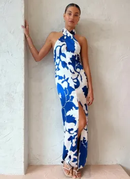 Sir The Label Esme Halter Dress Merce Abstract Print Size 2 / AU 10 for rent on The Volte - image 2