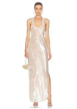 Retrofete Bella Sequin Dress Cream Size XS / AU 6 for rent on The Volte - image 1