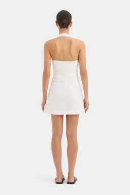 Sir the Label Noemi Halter Mini Dress Ivory Size 0 / AU 6 for rent on The Volte - image 3
