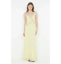  Bec & Bridge Knox Maxi Dress Icy Yellow Size AU 6 for rent on The Volte - image 1