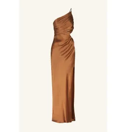 Shona Joy La Lune Asymmetrical Gathered Maxi Dress Almond Size AU 10 for rent on The Volte - image 6