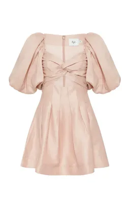 Aje Dusk Knot Puff Sleeve Mini Dress in Pale Pink Size AU 6 for rent on The Volte - image 6