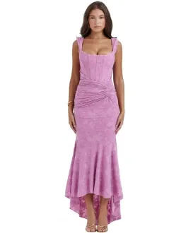 House of CB Cesca Floral Maxi Dress in Rose Pink Size S / AU 8 for rent on The Volte - image 1
