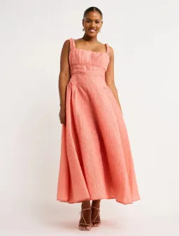 Rachel Gilbert Sophy Strap Midi Dress Pink Size 4 / AU 14 for rent on The Volte - image 1
