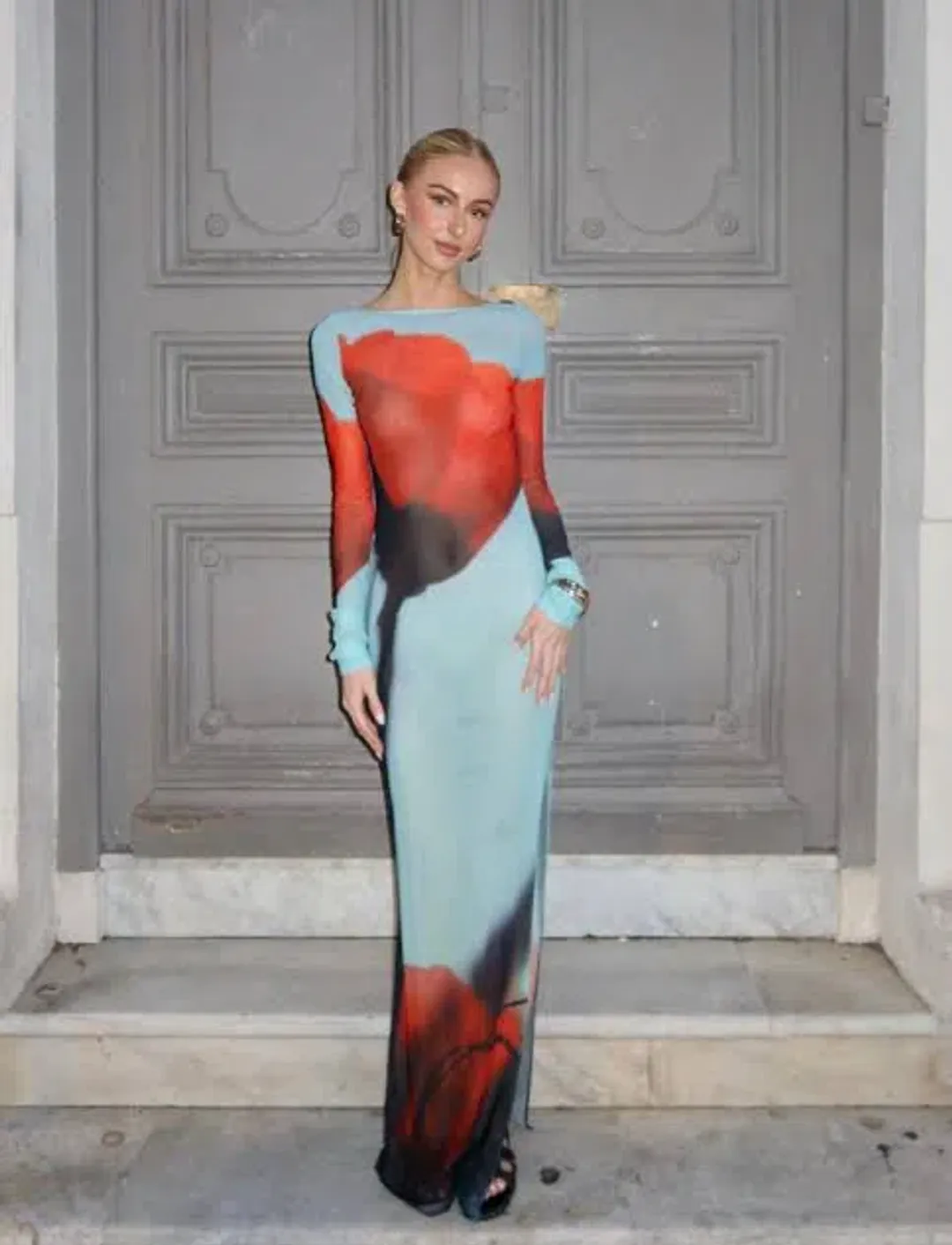 Rat & Boa Santino Maxi Dress Tulip Print Size S / AU 8 for rent on The Volte - main image