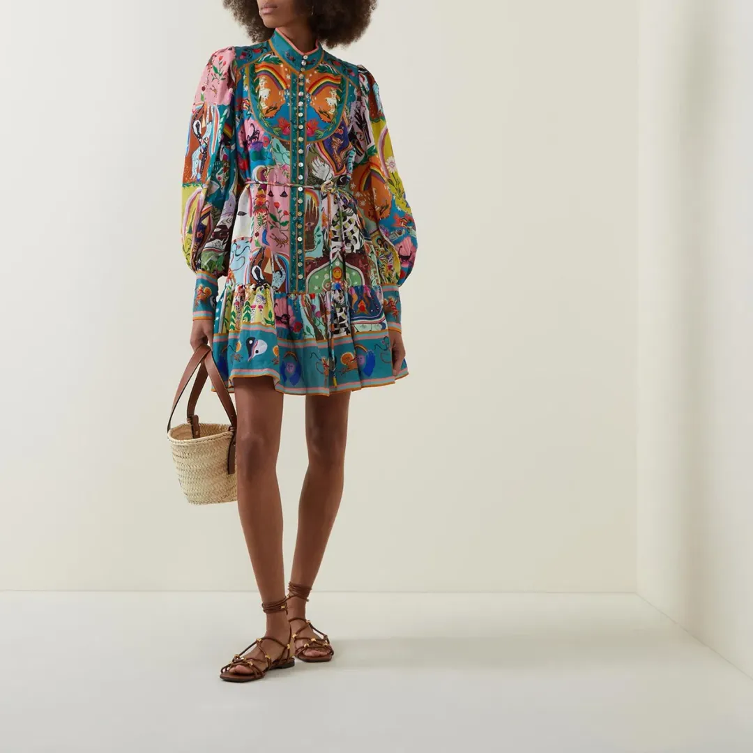 Alemais Evergreen Mini Dress Multi Size AU 10 for rent on The Volte - main image