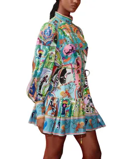 Alemais Evergreen Mini Dress Multi Size AU 10 for rent on The Volte - image 7