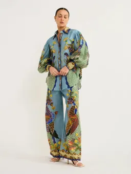 Alemais Gilly Shirt & Pant Set Misty Blue Size AU 10  for rent on The Volte - image 12