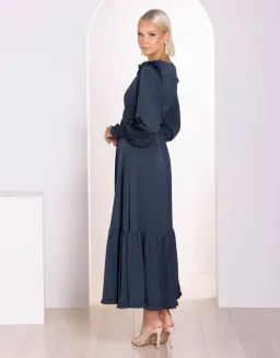Pilgrim Jay Long Sleeve Maxi Dress Steel Size 8  for rent on The Volte - image 2