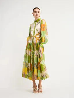 Alemais Jerome Silk Shirtdress Multi Size AU 10 for rent on The Volte - image 11