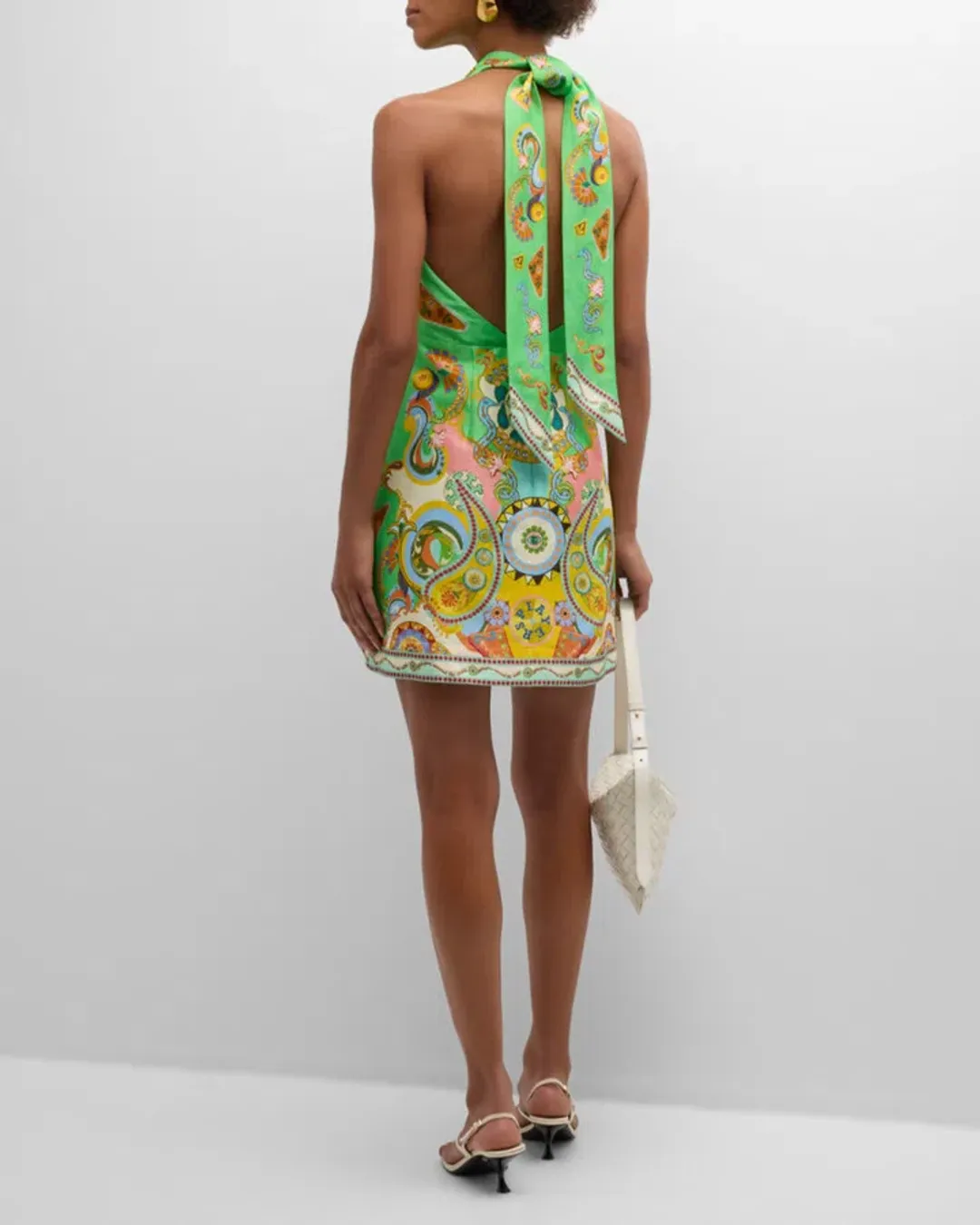 Alemais Pinball Mini Dress Green Multi Size AU 8 for rent on The Volte - main image