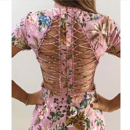 Zimmermann Tropicale Lattice Mini Dress Floral Size 8 for rent on The Volte - image 4