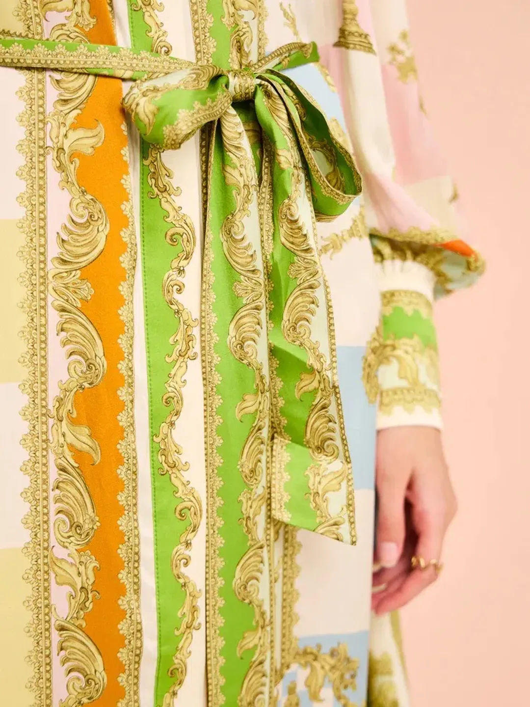 Alemais Checkmate Silk Shirtdress Multi Size AU 8 for rent on The Volte - main image