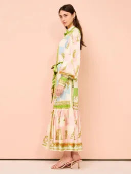 Alemais Checkmate Silk Shirtdress Multi Size AU 8 for rent on The Volte - image 2